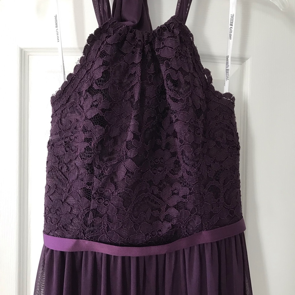 Davids Bridal bridesmaid halter dress size 4 - Picture 5 of 8